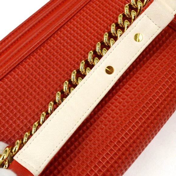 Chanel Red Lambskin Medium Shoulder Bag - Picture 5 of 9